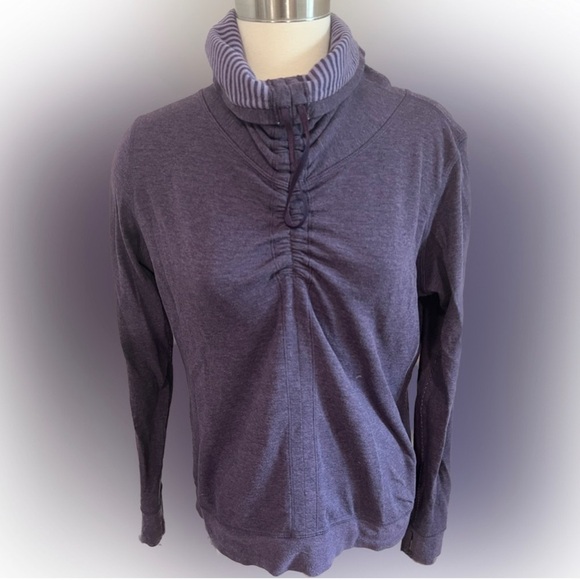 Lululemon “In a Cinch” Scrunch Neck Reversible Sweatshirt – Purple - Picture 1 of 6
